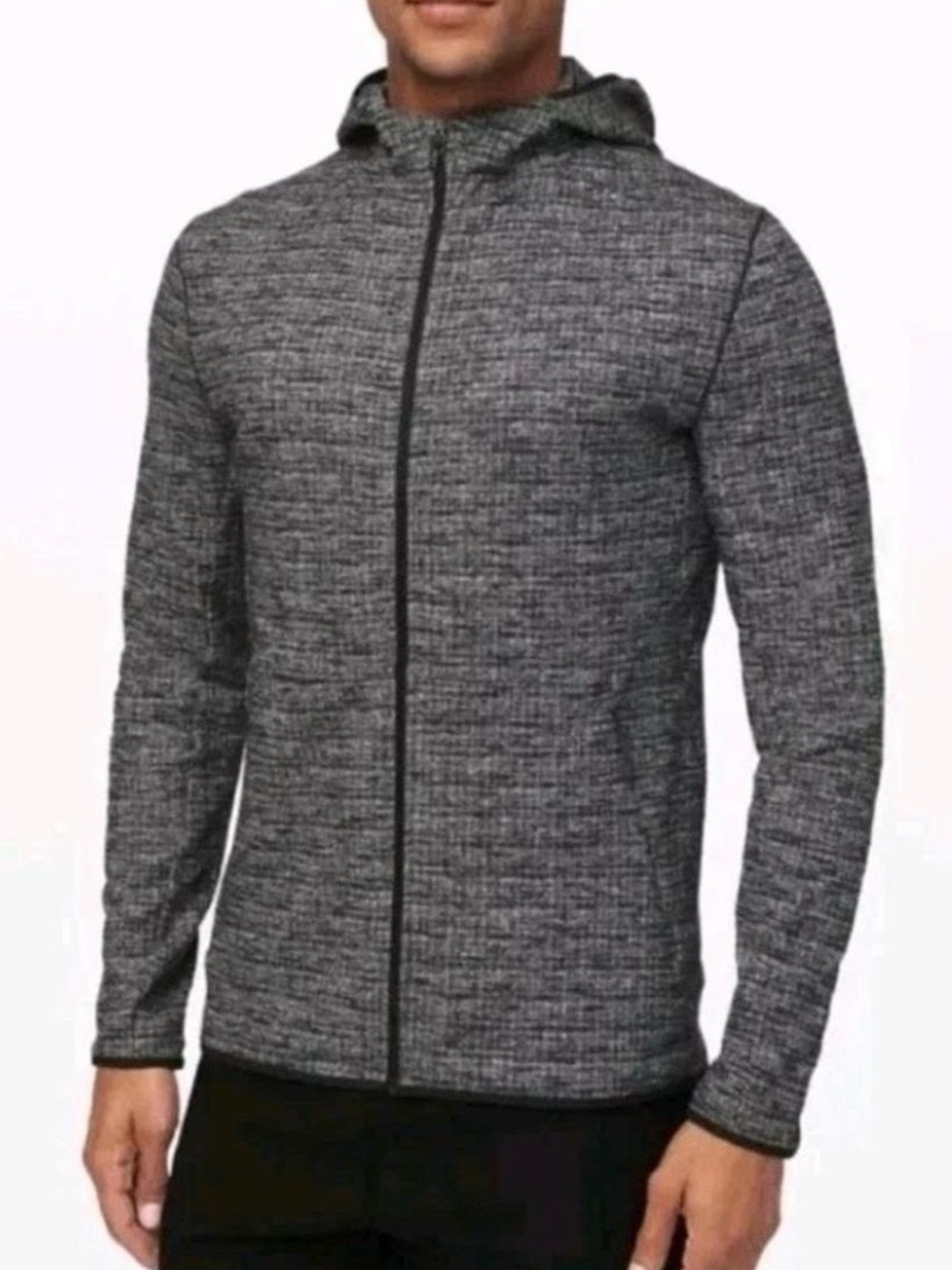 Lululemon Men's Full‑Zip Hooded Sweater Jacket - Gray Heather
